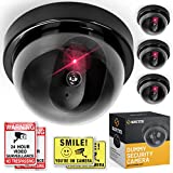 fake camera security outdoor With 4 smile your on camera signs Realistic Looking Recording LED Light + Bonus Warning Signs | Dummy Security Camera For Indoor/Outdoor Use for Homes & Businesses | Fake Camera Outdoor