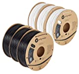 Polymaker ASA Filament 1.75mm Bundle of 6, 2 Basic Colors 1kg Cardboard Spool UV Resistant ASA Filament 1.75 - PolyLite ASA 3D Printer Filament Bundle 1.75mm, Black/White