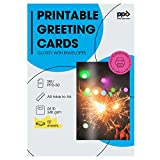 PPD Inkjet Glossy Printable Greeting Cards 5.5 x 8.5' (half LTR size) 64lbs. 240gsm 10.9mil With Envelopes x 50 Sheets (PPD050-ENV-50)