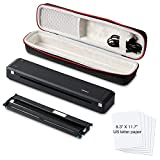 HPRT Wireless Bluetooth Portable Printer+Case+Ribbon 3 in 1 by Thermal Transfer MT800 for Outdoor Traveling Printer Compatible with Android and iOS Phone 2nd Generation Upgrade Version (Black)