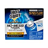 Hot Shot No-Mess. Fogger With Odor Neutralizer 3 Count-1.2 Ounce Cans, Kills Hidden Bugs, No Need To Turn Off Pilot Lights