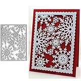 Christmas Snowflake Metal Die Cuts,Frame Snow Flower Cutting Dies Cut Stencils for DIY Scrapbooking Album Decorative Embossing Paper Dies for Card Making