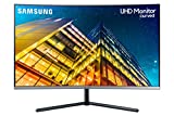 SAMSUNG UR59 Series 32-Inch 4K UHD (3840x2160) Computer Monitor, Curved, HDMI, Display Port, 3-sided border-less, Eye Saver Mode (LU32R590CWNXZA), Black