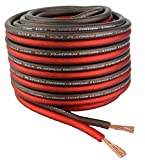 Bullz Audio BPES10.25 25' True 10 Gauge AWG Car Home Audio Speaker Wire Cable Spool (Clear Red/)