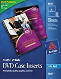 Avery Matte White DVD Case Inserts, 20 Inserts (8891)