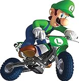 Pqzqmq Luigi Bike Cycle Motorcycle Super Mario Kart Wii Bros Brothers Removable Wall Decal Sticker Art Nintendo 64 SNES Home Kids Room Decor Decoration