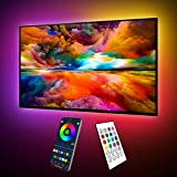 ICRGB TV LED Backlight, Maylit 14.3ft Bluetooth LED Lights for TV 65-75in, 4Pcs USB Powered TV Lights Kit with Remote and App Control, Music Sync, Color Change with TV Sound, Bias Lighting for HDTV