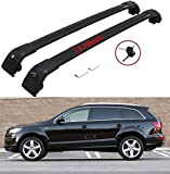 Black roof Cargo Rack for Audi Q7 2007-2015 Cross Bars Roof Rack Rail Luggage Carrier Lockable 2