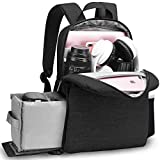 CADeN Camera Backpack Bag with 14' Laptop Compartment Waterproof, DSLR/SLR Mirrorless Camera Case for Travel Daily Photography, Compatible for Canon Sony Nikon Camera and Lens with Tripod Straps