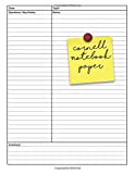 cornell notebook paper: College Ruled Composition Notebook, 110 Cornell note paper pages, 8.5' x 11' , Durable Matte Cover (best note taking notebooks)