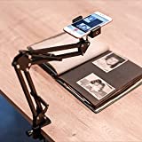 Photomyne Sturdy Flexible Phone Mount with Clamp 8x8 inches/22.5x22.5 cm for Photo Album Scanning - Black