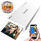 Portable Instant Mobile Photo Printer - Mini Compact Pocket Size Easy for Travel - Wireless Color Picture Printing from Apple iPhone, iPad or Android Smartphone Camera - SereneLife