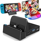 Switch TV Docking Station for Nintendo Switch, Multi-Function Nintendo Switch Dock with 4K HDMI for TV Connection, Type C for Nintendo Switch/OLED/Lite Charging Stand and Extra USB 3.0