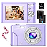 Digital Baby Camera for Kids Teens Boys Girls Adults,1080P 48MP Kids Camera with 32GB SD Card,2.4'' Kids Digital Camera with 16X Digital Zoom, Compact Mini Camera Kid Camera for Kids/Student（Purple）