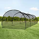Hitting Cage Net Baseball Batting Cage, Training Equipment Batting Cage Net for Golf, Baseball and Softball Cage Net with Frame and Net, Backyard Hitting and Pitching Practice, 30 x 13 x 9 ft
