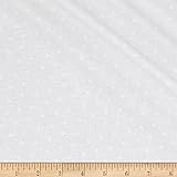 Classic Tone on Tone Mini Leaves White/ White, Fabric by the Yard