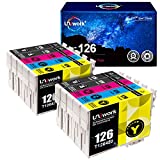Uniwork Remanufactured Ink Cartridge Replacement for Epson 126 T126 use for Workforce 545 845 645 635 520 435 WF-3540 WF-3520 WF-3530 WF-7010 WF-7510 WF-7520 Stylus NX430 Printer, 10 Pack