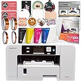 Sawgrass UHD Virtuoso SG500 Sublimation Color Printer Starter Bundle with Inks,Sublimation Paper,Tape,Blanks,Designs and Access to Exclusive Content,White