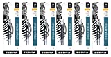 Zebra G-301 Stainless Steel Pen JK-Refill, Medium Point, 0.7mm, Black Ink, 2-Count (6 Pack)