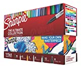 Sharpie Permanent Markers Ultimate Collection, Assorted Tips and Colors, 115 Count