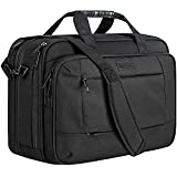 EMPSIGN 18 Inch Laptop Bag Briefcase, XL Gaming Computer Bag Laptop Case for Men & Women, Water Repellent Office Carrying Case Shoulder Bag for Work Business Commute Travel School, Canvas-Black