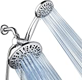 AquaDance 7' Premium High Pressure 3-Way Rainfall Combo for The Best of Both Worlds - Enjoy Luxurious Rain Showerhead and 6-Setting Hand Held Shower Separately or Together - Chrome Finish - 3328