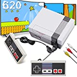 Classic Mini Retro Game Console Game System with Built in 620 Video Games for Kids, Preloaded Retro Video Game Console, Old School Retro Gaming Console, Plug and Play Video Games for TV