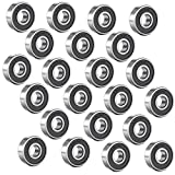 Mlxkell 608-2RS 8x22x7mm Roller Skate Bearings Ball Bearings and Double Rubber Sealed Miniature deep Groove Ball Bearings,Suitable for Skateboard Bearings,3D Printer RepRap Wheels,Inline wheels-22PCS