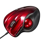 SANWA Wired Ergonomic Trackball Mouse, Computer Rollerball Mice, Laser Sensor, 34mm Trackball, 400/800/1200/1600 Adjustable DPI, 5 Buttons, Compatible with MacBook, Laptop, Windows, macOS, Chrome OS