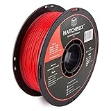 HATCHBOX 1.75mm Red PLA 3D Printer Filament, 1 KG Spool, Dimensional Accuracy +/- 0.03 mm, 3D Printing Filament