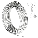 Tenn Well 3mm Aluminum Craft Wire, 50 Feet 9 Gauge Bendable Anodized Metal Wire for Sculpting, Jewelry Making, Armature Making, Wire Weaving and Wrapping