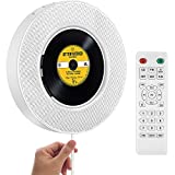Upgraded Portable CD Player with Bluetooth, FM Radio, Wall Mountable CD Music Player with IR Remote Control, Built-in HiFi Speakers, Support CD, USB, TF, AUX Input, Ideal for Gift and Home Decor