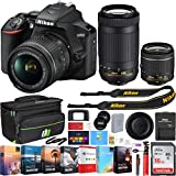Nikon 1588 D3500 24.2MP DSLR Camera with AF-P 18-55mm VR Lens & 70-300mm Dual Zoom Lens Kit Bundle with 16GB Memory Card, Photo and Video Professional Editing Suite and Camera Bag for DSLR Cameras