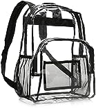Amazon Basics School Backpack, Clear, School Backpack