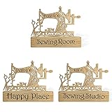 Personalized Wood Sign Wall Art Craft Room Decor Gift for Quilters Custom Name Sewing Room Sign for Seamstresses Tailors Home Studio Decor Sewing Gift Quilting Room Sewing Decoration