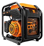 WEN GN400i RV-Ready 4000-Watt Open Frame Inverter Generator, CARB Compliant, Black/orange