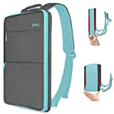 Slim & Expandable Laptop Backpack 15 15.6 16 Inch Sleeve with USB Port, Spill-Resistant Notebooks Bag Case for Most 14-16 Inch MacBooks Surface-Books Dell HP Lenovo Asus Computers, Light Gray