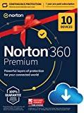 Norton 360 Premium, 2023 Ready, Antivirus software for 10 Devices with Auto Renewal - Includes VPN, PC Cloud Backup & Dark Web Monitoring [Download]