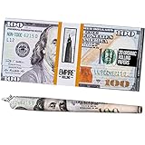 Empire Rolling Rolling Benny Papers 100 Hundred Dollar Cigarette Paper Wraps King Size 111mm 44.5mm wide, Made from Organic Soy Coloring and All Natural Ingredients (Benny Original (20gsm), 1 Wallet (20 Papers))