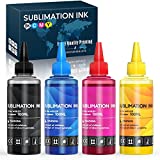 MCYCOLOR Sublimation Ink with Heat Tape Refill for WF7710 ET2720 C88 C88+ ET4700 XP4105 XP4100 ET2760 ET2750 ET4800 ET-2800 ET-2803 ET-2850 Inkjet Printers Heat Press Transfer on T-Shirts Mugs