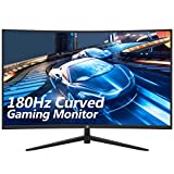 Z-Edge 32-inch Curved Gaming Monitor 16:9 1920x1080 180Hz 1ms Frameless LED Gaming Monitor, AMD Freesync Premium Display Port HDMI Built-in Speakers