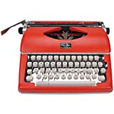 Royal 79120Q Classic Manual Metal Typewriter 44 Keys and 88 Symbols Keyboard Office Machine for Letters or Novels with Storage Case, Red