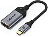 QGeeM USB C to HDMI Adapter 4K Cable, USB Type-C to HDMI Adapter [Thunderbolt 3 Compatible] Compatible with MacBook Pro 2018/2017, Samsung Galaxy S9/S8, Surface Book 2, Dell XPS 13/15, Pixelbook More