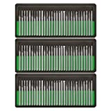 Diamond Burr Bits, ZFE Diamond Burr Bits Drill Kit for Rotary Tool Metal Woodworking Router Grinding Engraving Carving- 1/8'(3mm) Shank Pack of 90Pcs/ 3 Sets