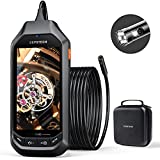 DEPSTECH Dual-Lens Endoscope, 4.5' 1080P HD Inspection Camera with Light, 7.9mm Industrial Borescope IP67 Waterproof, 3300mAh Battery, Storage Case, 16.5ft Semi-Rigid Cable, 32GB Card