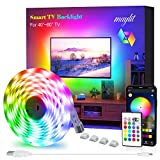 Led Strip Lights, Maylit 8.2 ft Tv Led Backlight for 40-60 inch Tv Bluetooth Control Sync to Music, USB Bias Lighting Tv Led Lights Kit with Remote - RGB 5050 LEDs Color Lights for Room Bedroom Decor