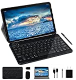 2022 Tablet 10.1 inch Android 10.0 - JUSYEA J5-W Tablets Ultra-Portable - RAM 4GB | 64GB Expandable - 8000mAh Battery - WiFi —Mouse | Keyboard and More -Black