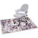 Office Chair Mat, 48'x43' Crystal Velvet Desk Chair Mat for Home Office Hardwood Floor, Computer Gaming Rolling Chair Mat, Multi-Purpose Low-Pile Floor Protector