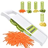 NACOLUS 5 in 1 Mandoline Slicer Vegetable Slicer Mandolin Multi Blade Potato Veggie Slicer Vegetable Cutter Julienne Shredder Potato Slicer