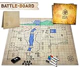The Original Battle Grid Game Board - 23x27 - Dry Erase Square & Hex RPG Miniatures Mat - Tabletop Role-Playing Dice Map - Portable Reusable Dragons Gaming Dungeon